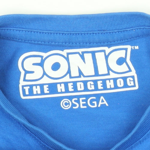 Sega Boys Blue Sonic the Hedgehog Long Sleeve T-Shirt 3-4 Years