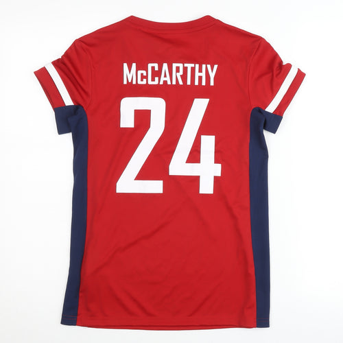 Adidas Boys Red XS ClimaCool Hockey Team Jersey T-Shirt