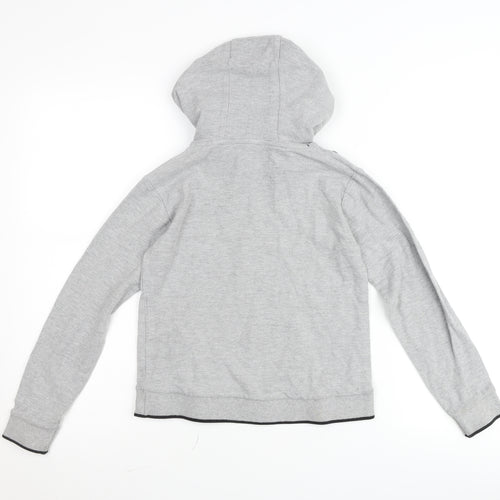 Firetrap Boys Grey Hooded Pullover Jumper 9-10 Years Cotton Blend