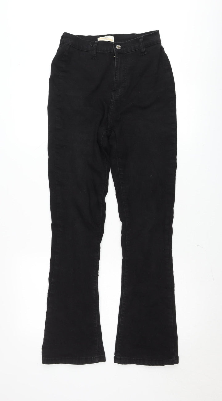 Don't Think Twice Women's Black Straight Jeans Size 12 Regular Fit