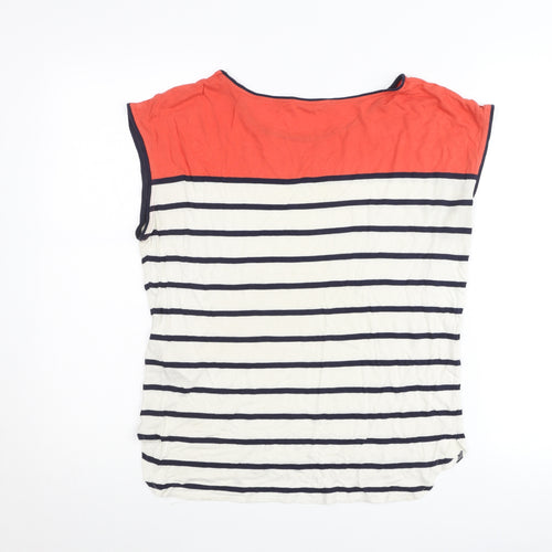 Oasis Women's Multicoloured Striped Sleeveless T-Shirt Size S
