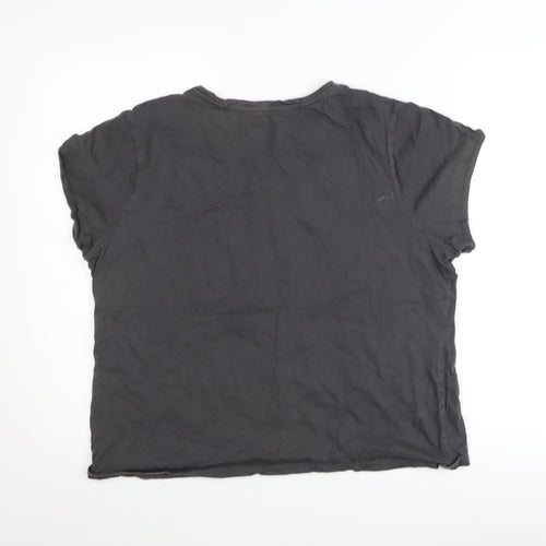 The Flintstones Girls Black Graphic T-Shirt L Gossip Queens Cartoon Tee