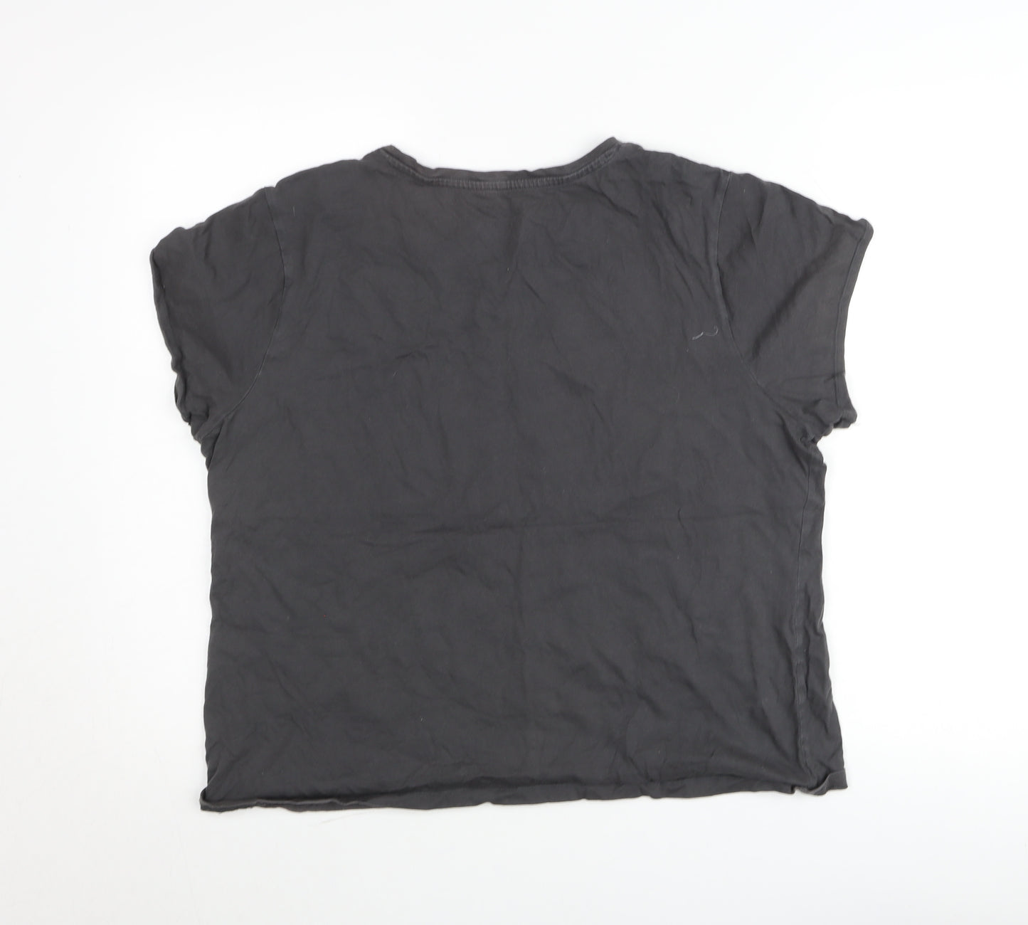 The Flintstones Girls Black Graphic T-Shirt L Gossip Queens Cartoon Tee