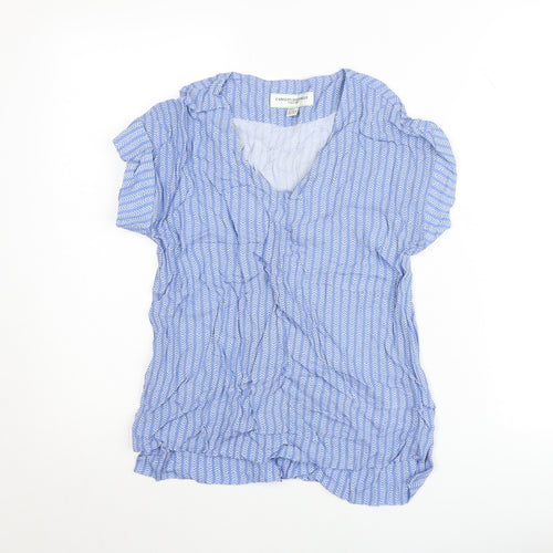 Carolyn Donnelly The Edit Women’s Blue Cotton Wrap Blouse XS