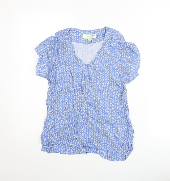 Carolyn Donnelly The Edit Women’s Blue Cotton Wrap Blouse XS