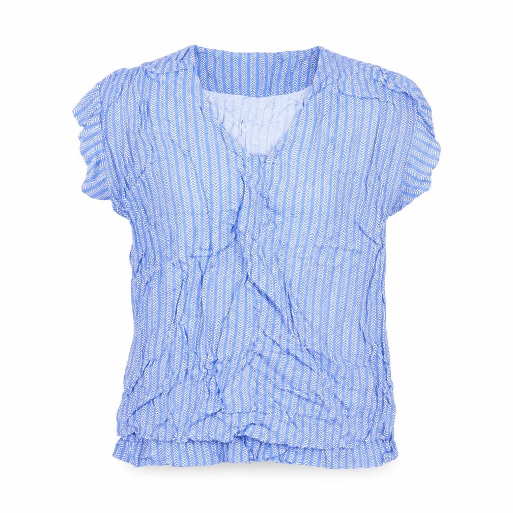 Carolyn Donnelly The Edit Women’s Blue Cotton Wrap Blouse XS