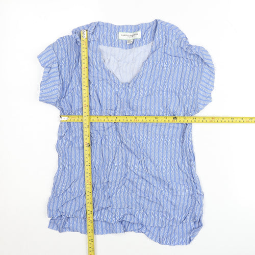 Carolyn Donnelly The Edit Women’s Blue Cotton Wrap Blouse XS