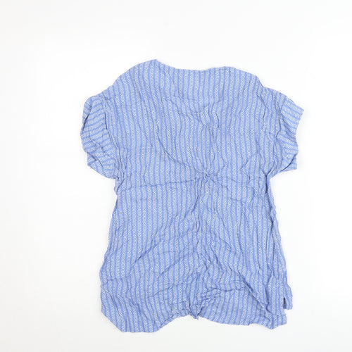 Carolyn Donnelly The Edit Women’s Blue Cotton Wrap Blouse XS