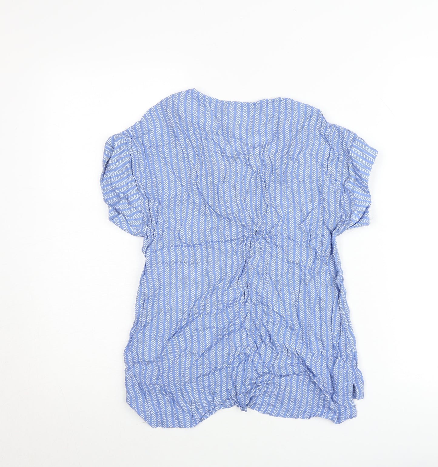 Carolyn Donnelly The Edit Women’s Blue Cotton Wrap Blouse XS