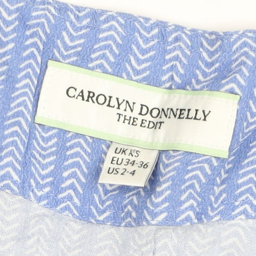 Carolyn Donnelly The Edit Women’s Blue Cotton Wrap Blouse XS