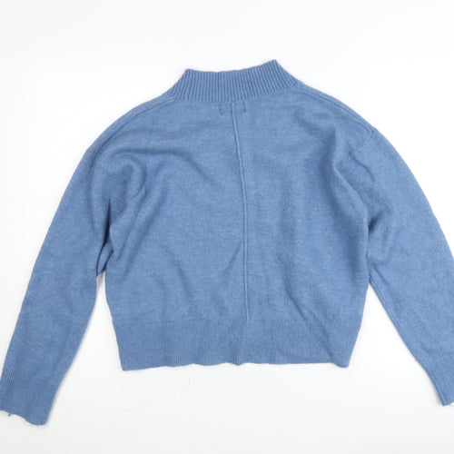 Primark Women’s Blue V-Neck Wool Blend Pullover Jumper Size L