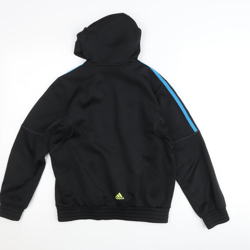 Adidas Boys Black Predator Track Hoodie Jacket 7 Years Full Zip Lightweight