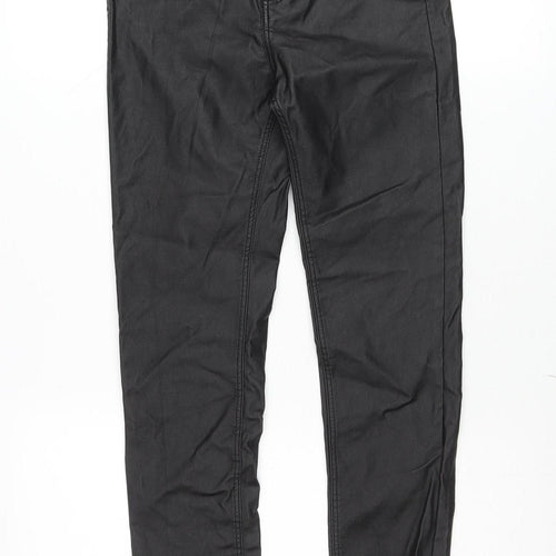 Stradivarius Women Black Slim Chino Trousers UK 10 Cotton Twill