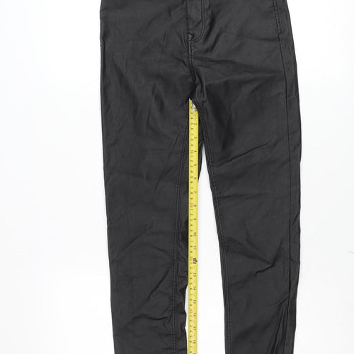 Stradivarius Women Black Slim Chino Trousers UK 10 Cotton Twill