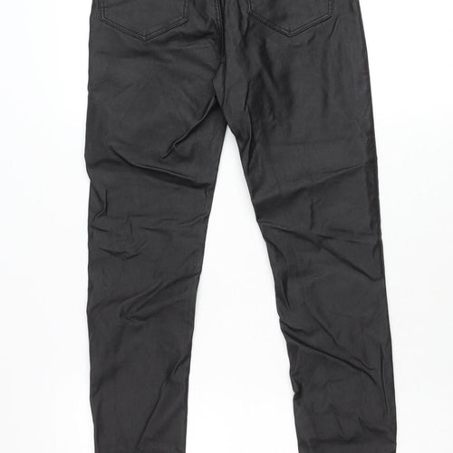Stradivarius Women Black Slim Chino Trousers UK 10 Cotton Twill