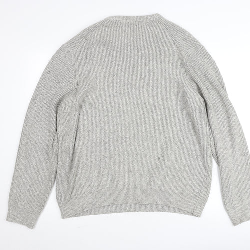 Marks and Spencer Men’s Grey 2XL Regular Knit Crew Neck Jumper