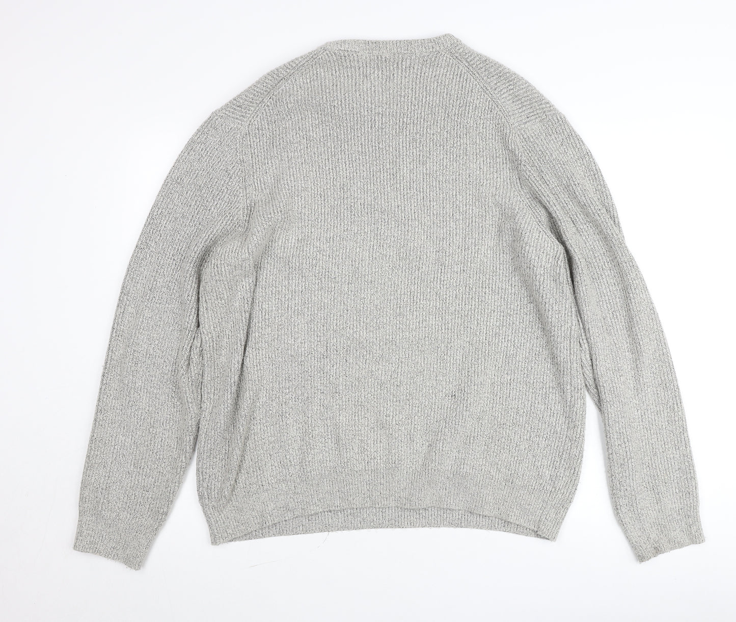 Marks and Spencer Men’s Grey 2XL Regular Knit Crew Neck Jumper