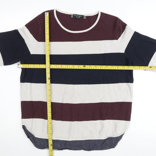 Principles by Ben de Lisi Women’s Multicoloured Striped Knit 3/4 Sleeve Top Size 18