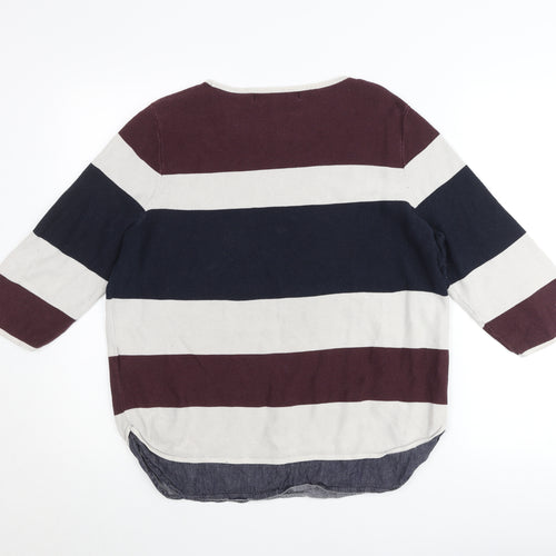 Principles by Ben de Lisi Women’s Multicoloured Striped Knit 3/4 Sleeve Top Size 18