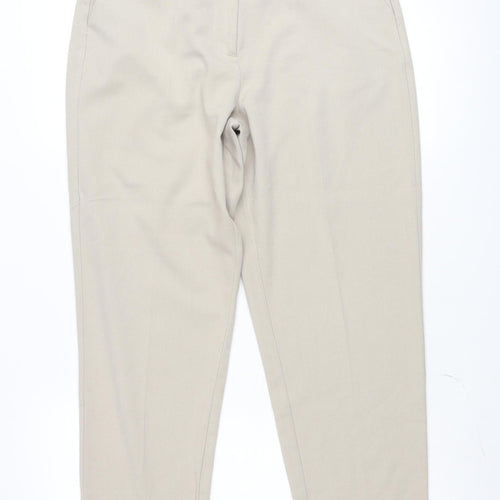 ONLY Women Beige Tailored Straight Trousers Size 10