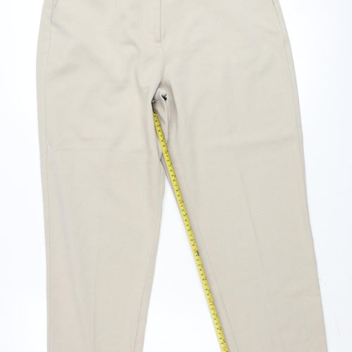 ONLY Women Beige Tailored Straight Trousers Size 10