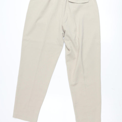 ONLY Women Beige Tailored Straight Trousers Size 10