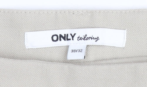 ONLY Women Beige Tailored Straight Trousers Size 10