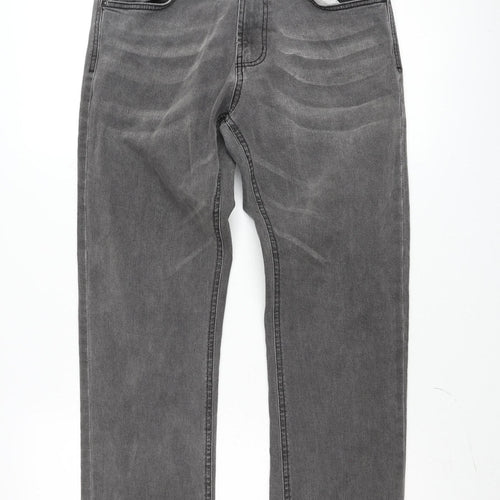 Marks and Spencer Men’s Grey Straight Leg Jeans 32W 32L Classic Fit