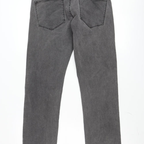 Marks and Spencer Men’s Grey Straight Leg Jeans 32W 32L Classic Fit
