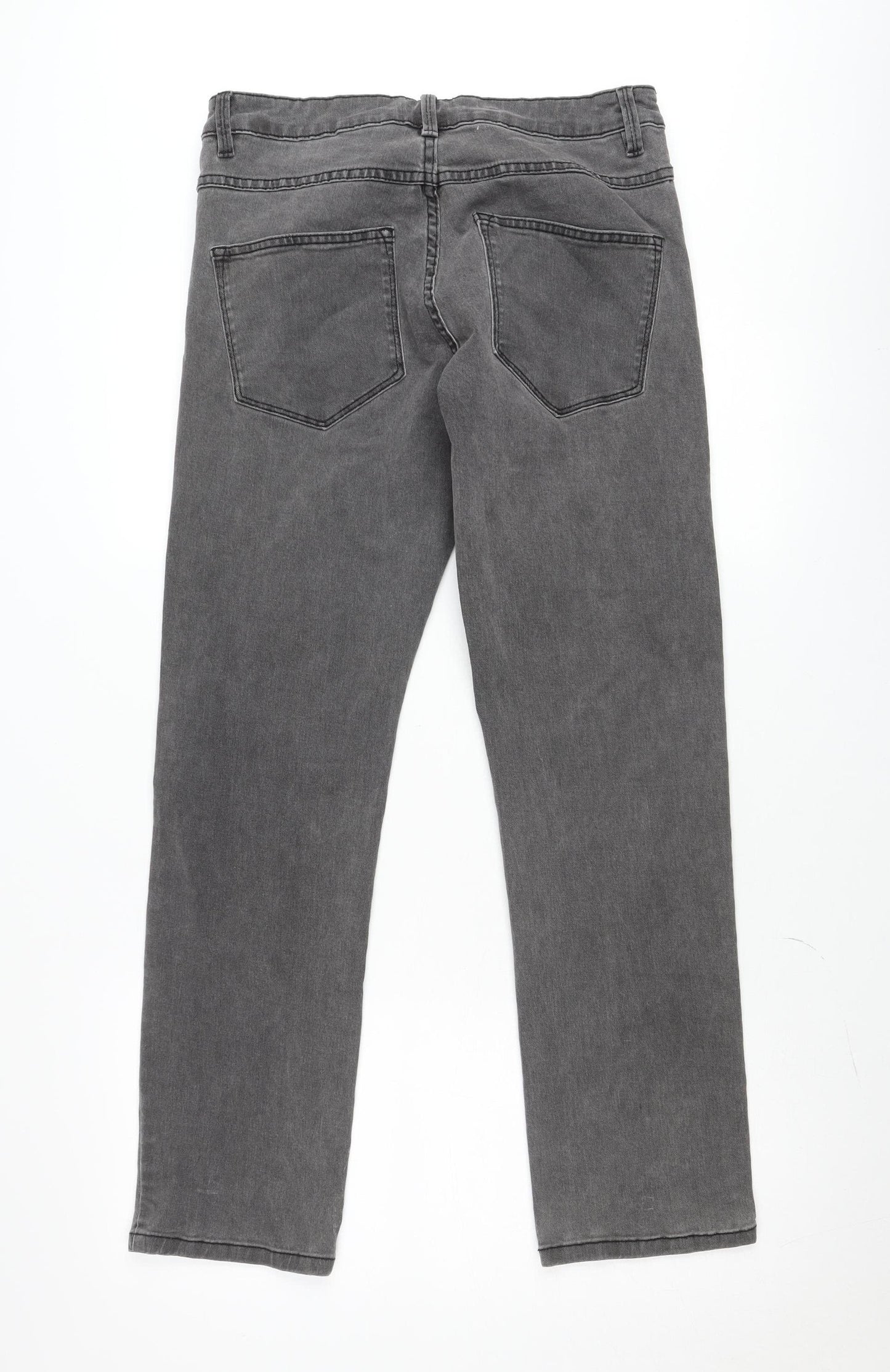 Marks and Spencer Men’s Grey Straight Leg Jeans 32W 32L Classic Fit