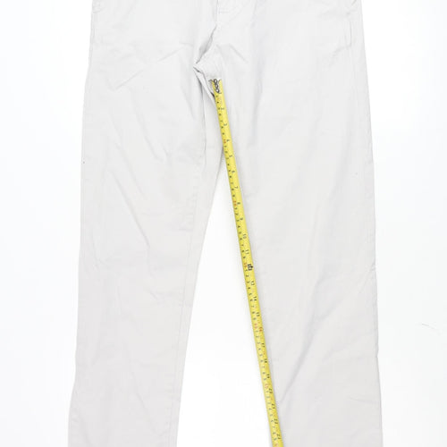 & Other Stories Men Grey 32 Chino Trousers Cotton Blend Classic Fit