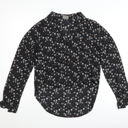 Vero Moda Women’s Black Floral Long Sleeve Viscose Blouse XS