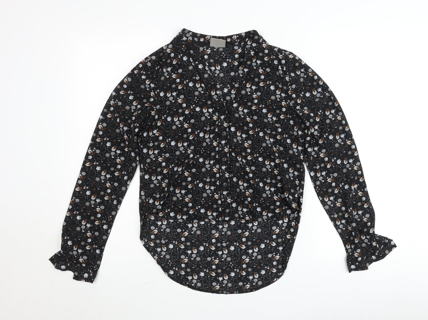 Vero Moda Women’s Black Floral Long Sleeve Viscose Blouse XS
