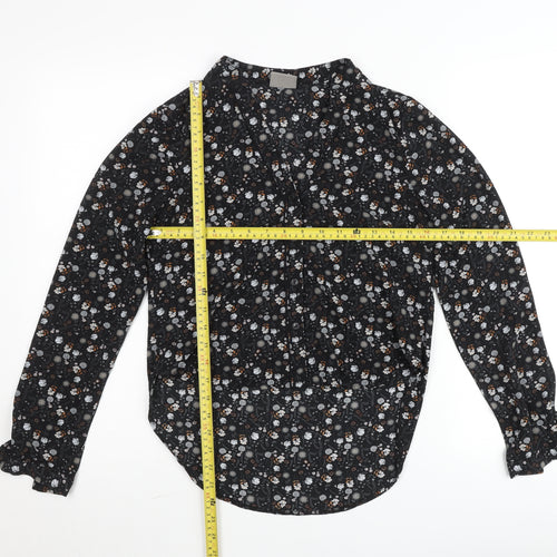 Vero Moda Women’s Black Floral Long Sleeve Viscose Blouse XS