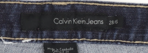 Calvin Klein Womens Blue Skinny Jeans Size 6 Slim Fit Denim