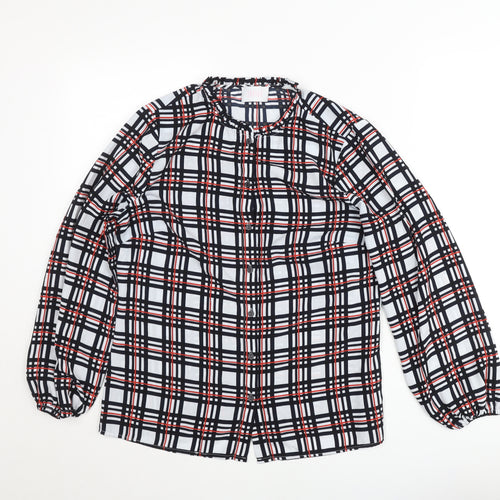 Savida Women's Multicoloured Check Blouse Size 10 Long Sleeve