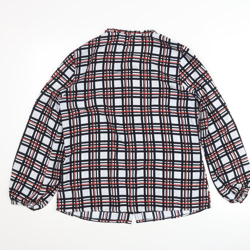 Savida Women's Multicoloured Check Blouse Size 10 Long Sleeve