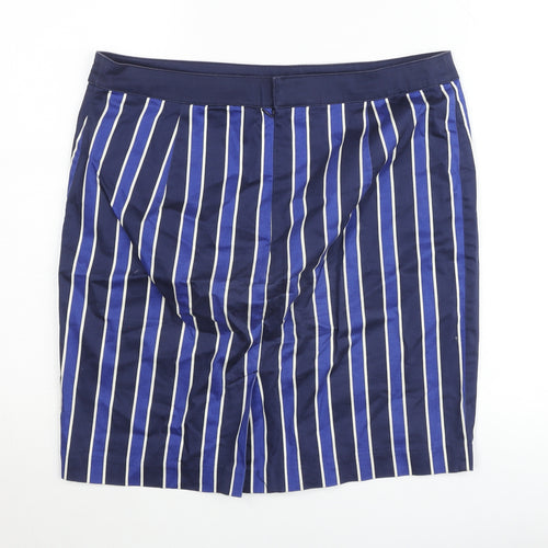 Tommy Hilfiger Women's Blue Striped Pencil Skirt Size 12