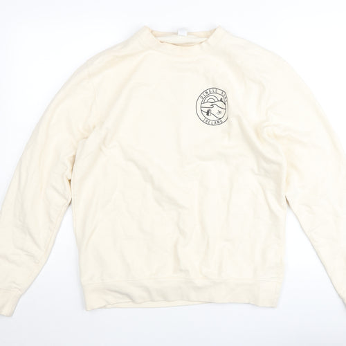 Just Hoods AWDis Women Beige Pullover Jumper M Dingle Surf Ireland Sweatshirt