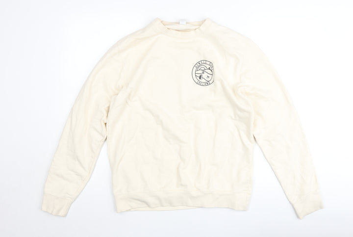 Just Hoods AWDis Women Beige Pullover Jumper M Dingle Surf Ireland Sweatshirt