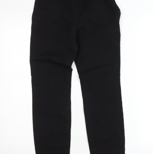 Massimo Dutti Women’s Black Slim Fit High Rise Cotton Stretch Trousers Size 6