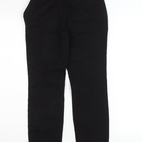Massimo Dutti Women’s Black Slim Fit High Rise Cotton Stretch Trousers Size 6