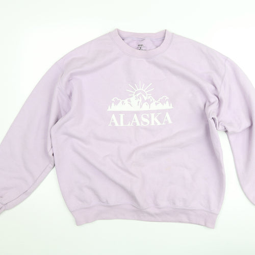 Nasty Gal Women's Purple Cotton Alaska Pullover Jumper M