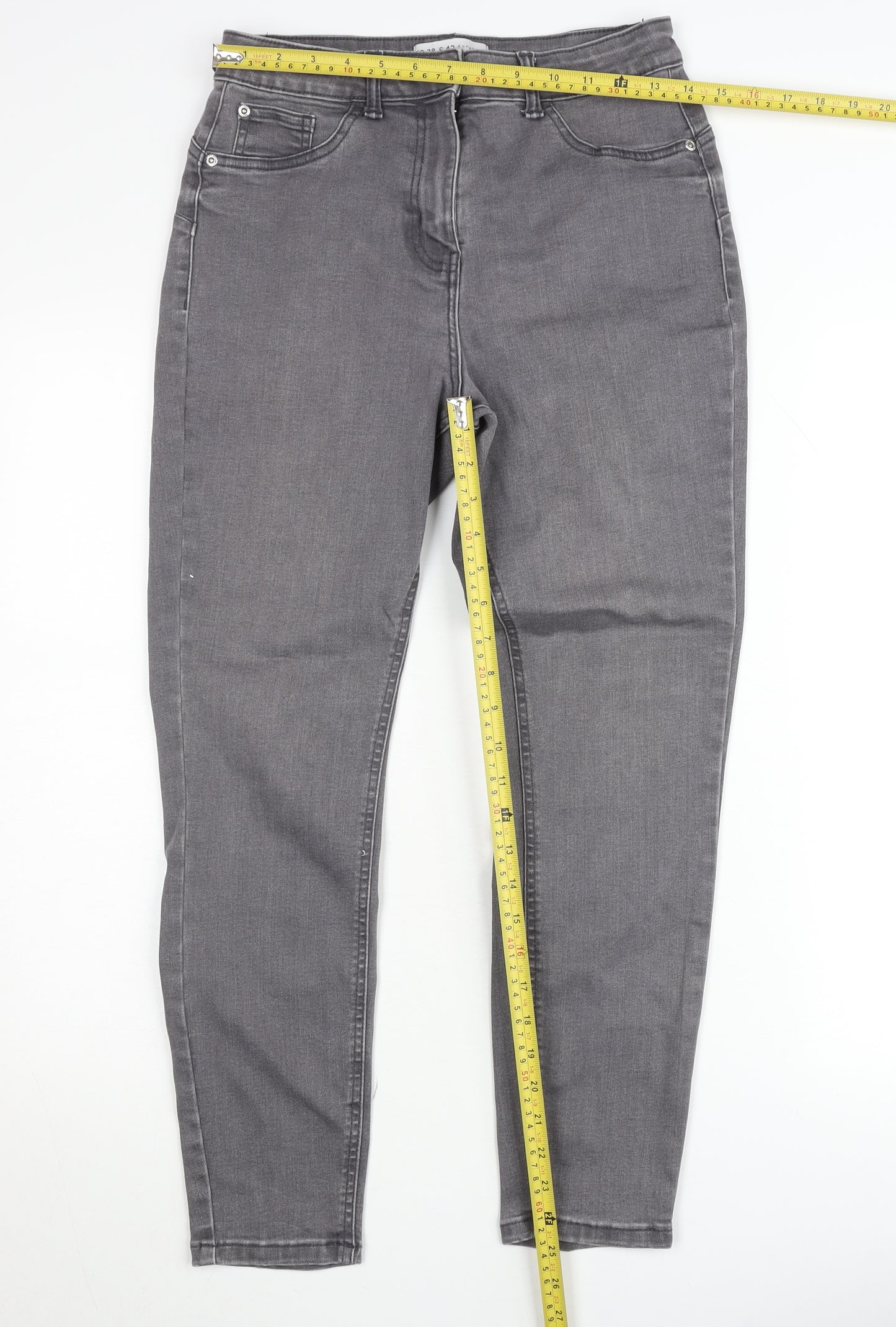 Primark Women’s Grey Skinny Slim Fit Denim Jeans Size 10