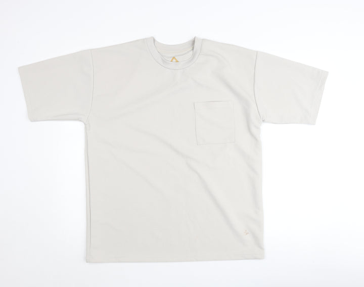 A Wear Men's Beige Short Sleeve Crew Neck Cotton T-Shirt Size M