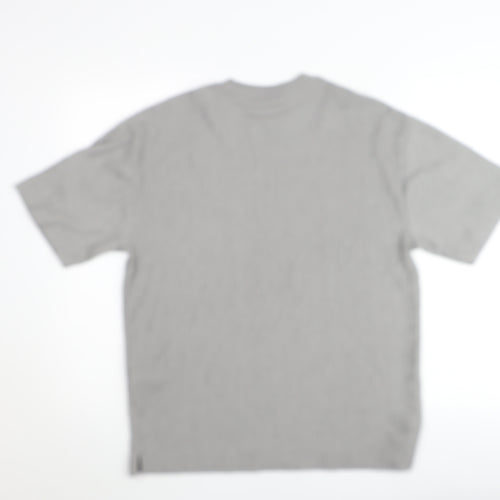 Zara Mens Grey Short Sleeve Crew Neck Knit T-Shirt Size S
