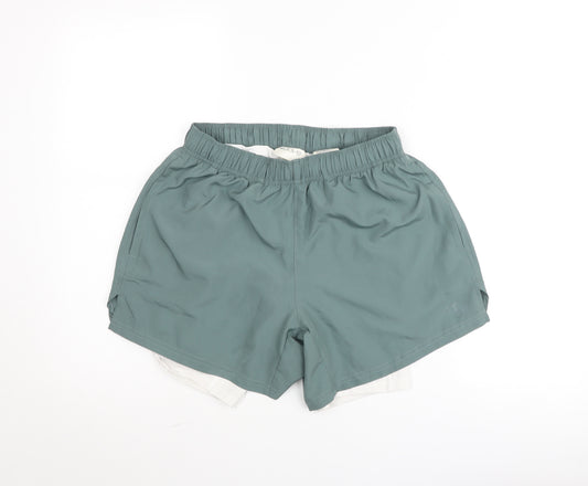 H&M Move Men's Green Athletic Shorts Size S Polyester Running