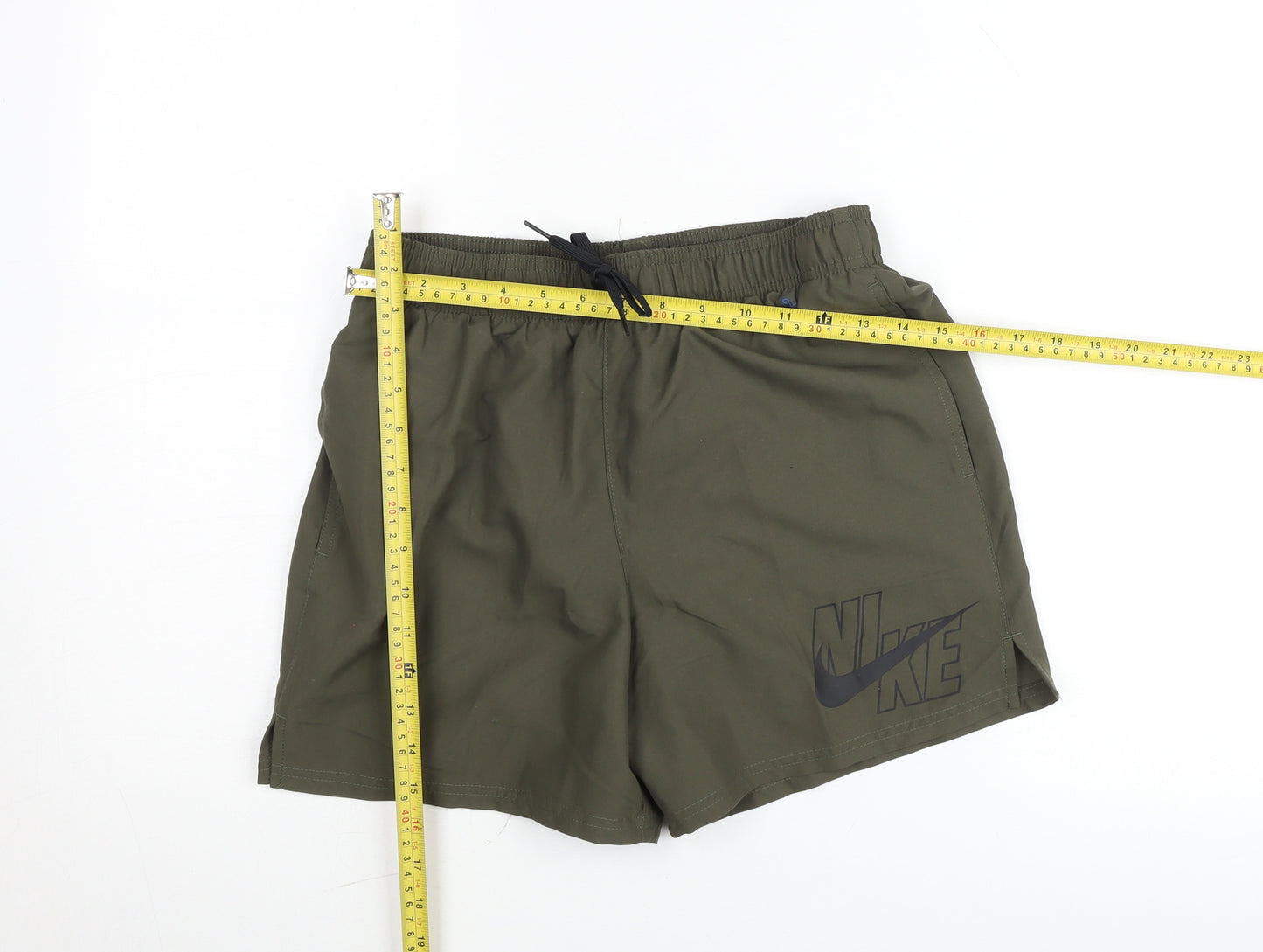 Nike Boys Green Small Athletic Shorts Quick Dry Polyester Activewear