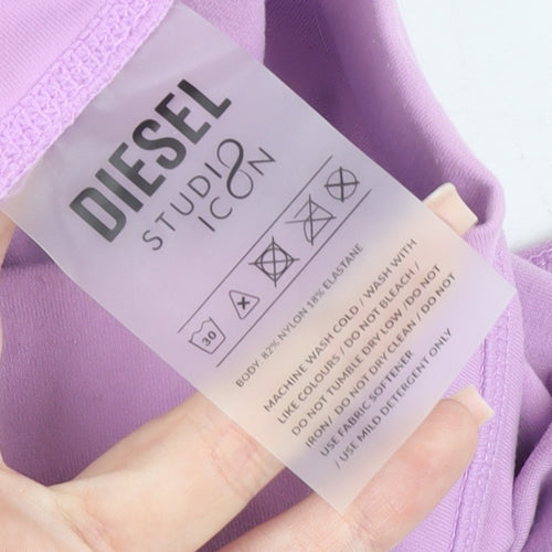 Diesel Women’s Lilac Biker Style Activewear Shorts XS