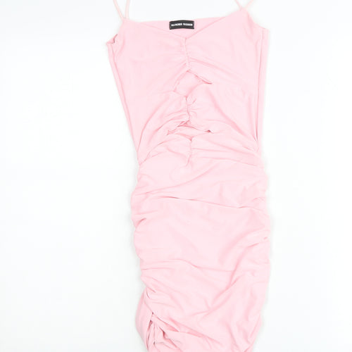 AllTrends Fashion Women's Pink Size 8 Bodycon Midi Dress